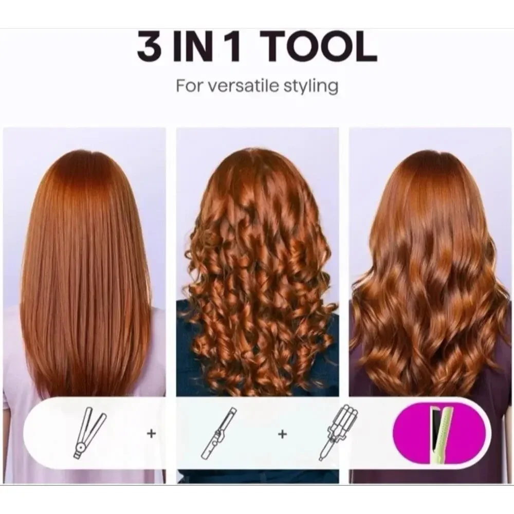 Wavytalk Straightener and Curler 2 in 1 Airflow Styler - Green - New in Box